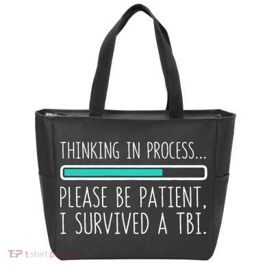 Funny Traumatic Brain Injury Awareness Thinking In Process Tote Bag