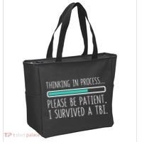 Funny Traumatic Brain Injury Awareness Thinking In Process Tote Bag thumb 2