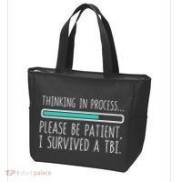 Funny Traumatic Brain Injury Awareness Thinking In Process Tote Bag thumb 3