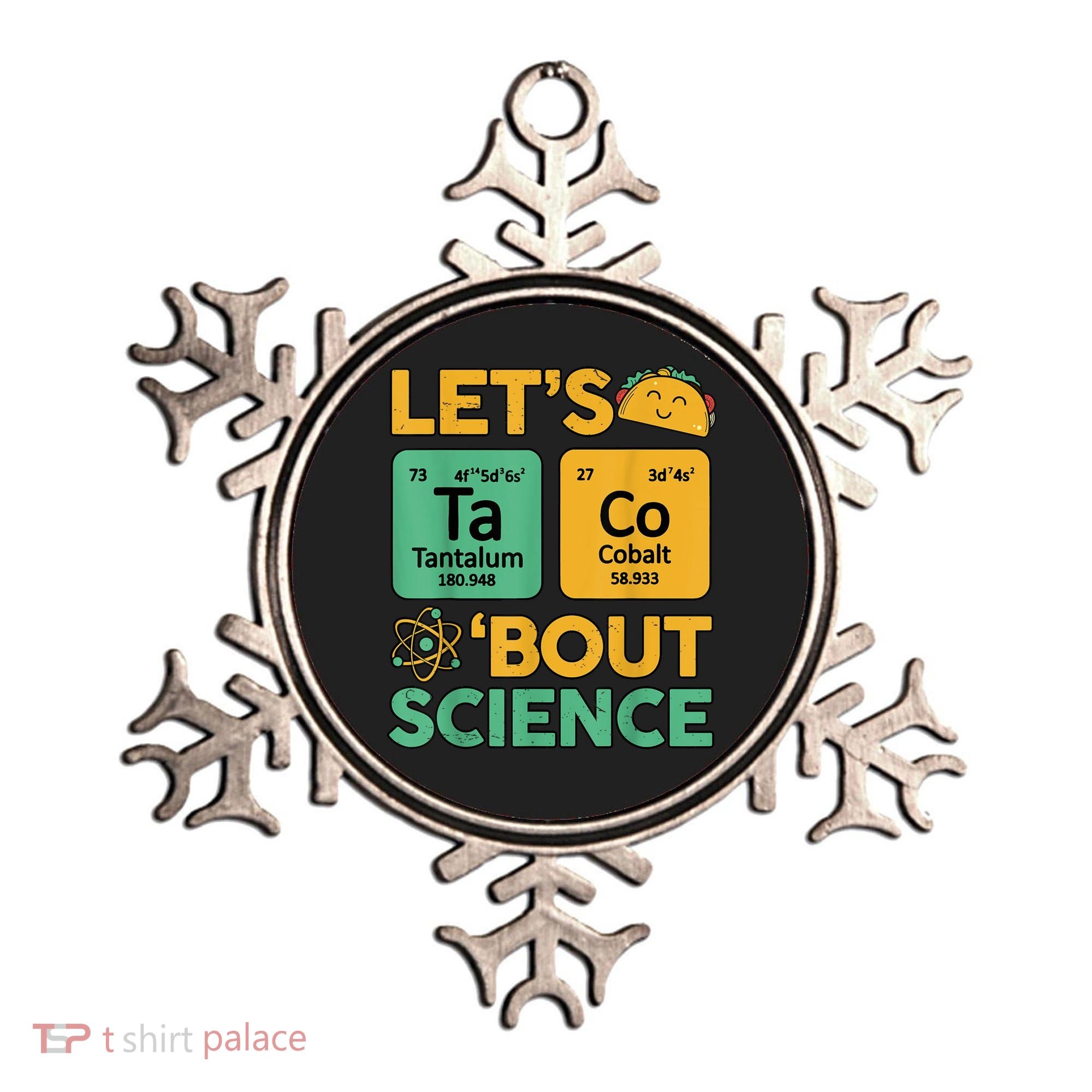 Funny Taco Bout Science Tuesday Chemistry STEM Teacher Ornament