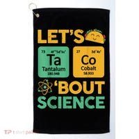 Funny Taco Bout Science Tuesday Chemistry STEM Teacher Golf Towel thumb 0