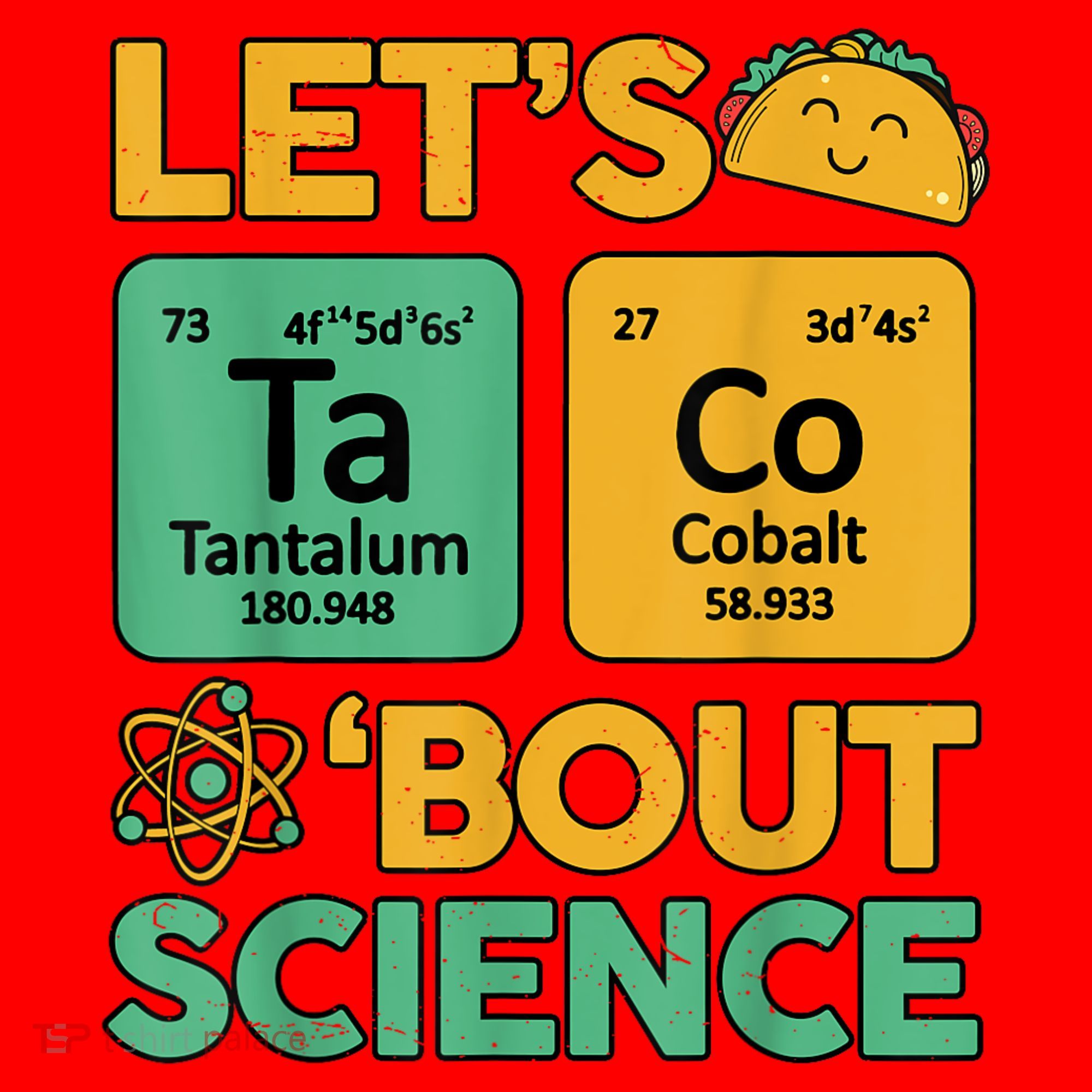 Funny Taco Bout Science Tuesday Chemistry STEM Teacher Santa Hat