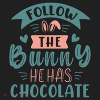 Follow The Bunny He Has Chocolate Funny Easter Tumbler thumb 3