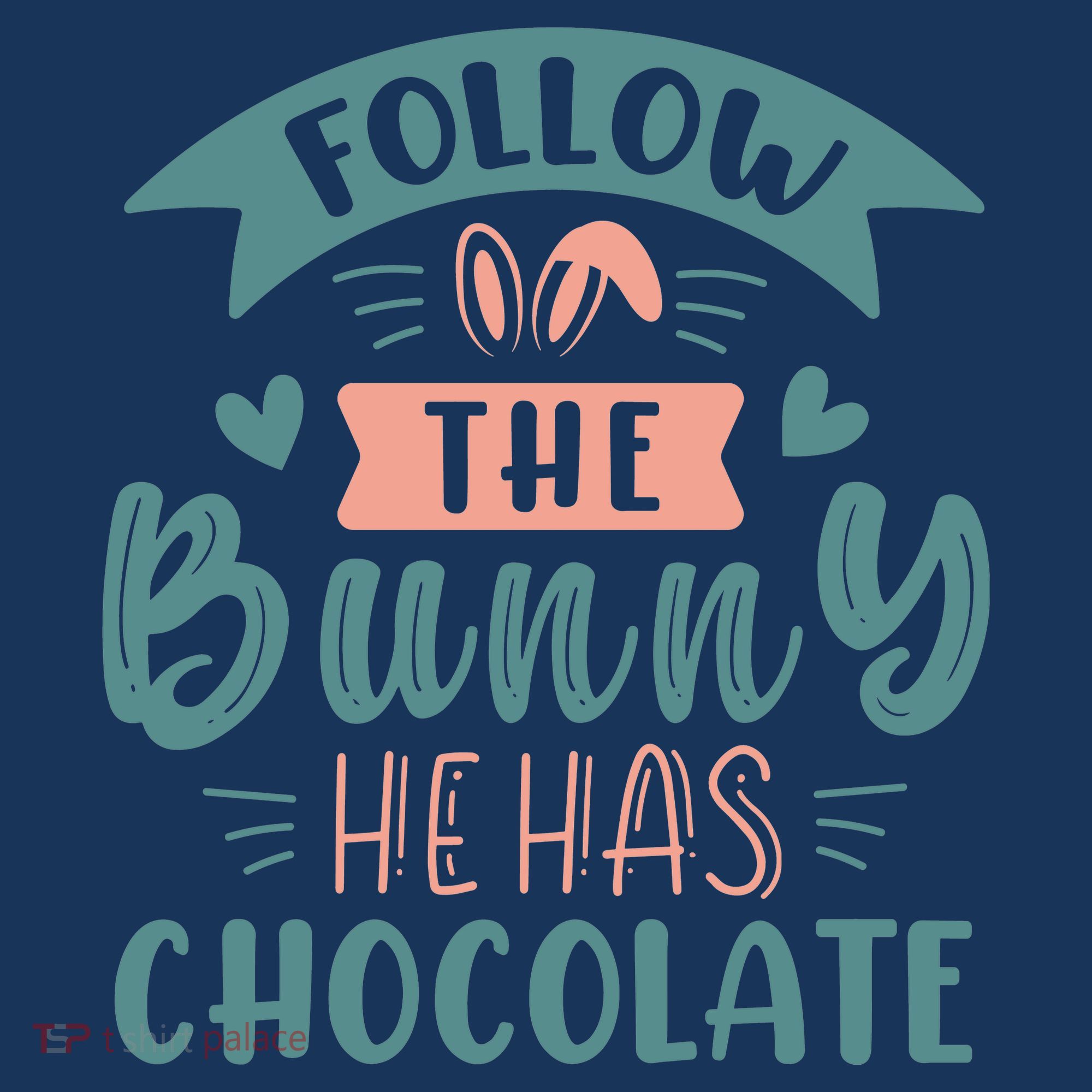 Follow The Bunny He Has Chocolate Funny Easter Beanie