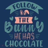 Follow The Bunny He Has Chocolate Funny Easter Toddler Hoodie thumb 2