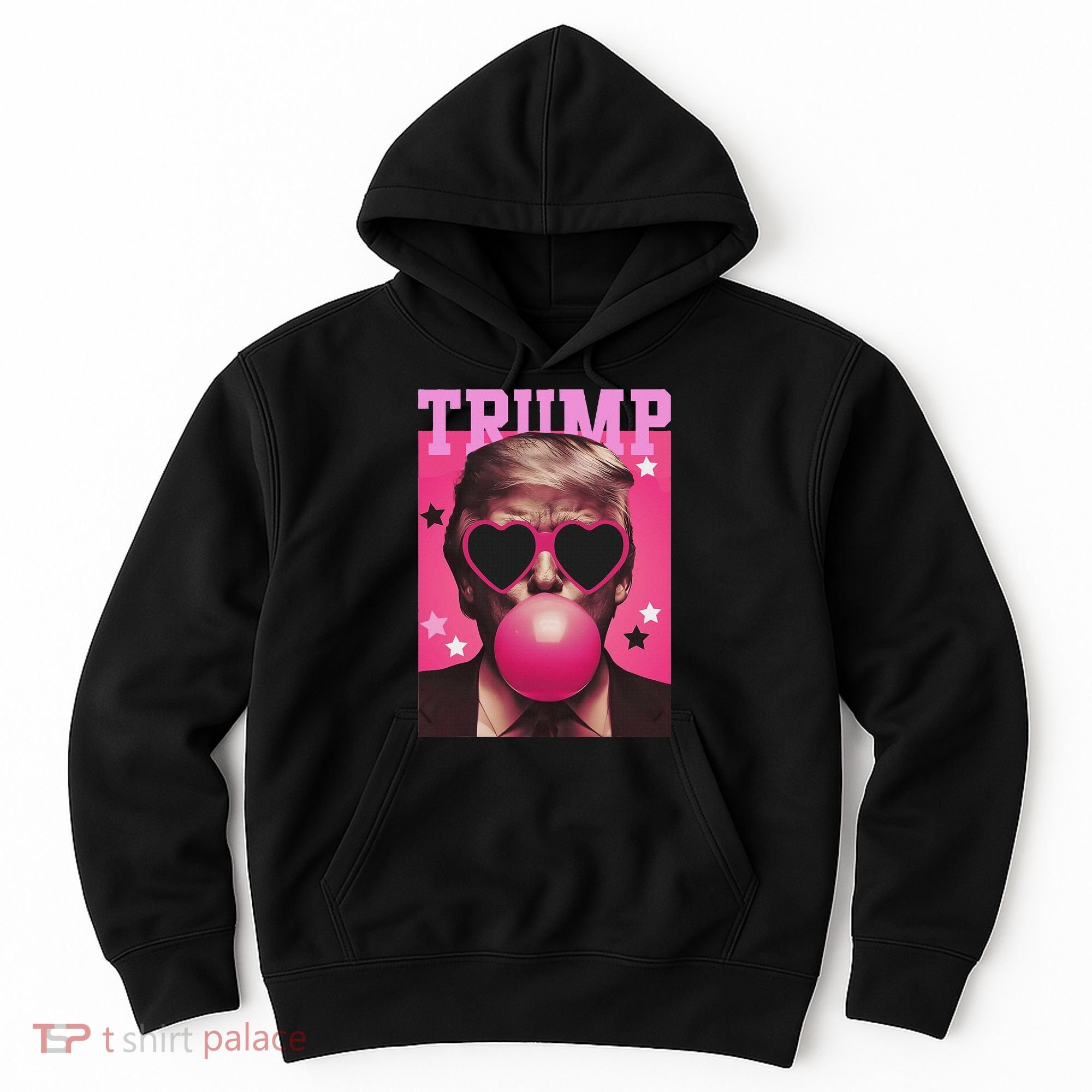 Funny Trump B.U.B.B.L.E Gum Sunglass Heart Hoodie