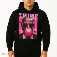 Funny Trump B.U.B.B.L.E Gum Sunglass Heart Hoodie thumb 2