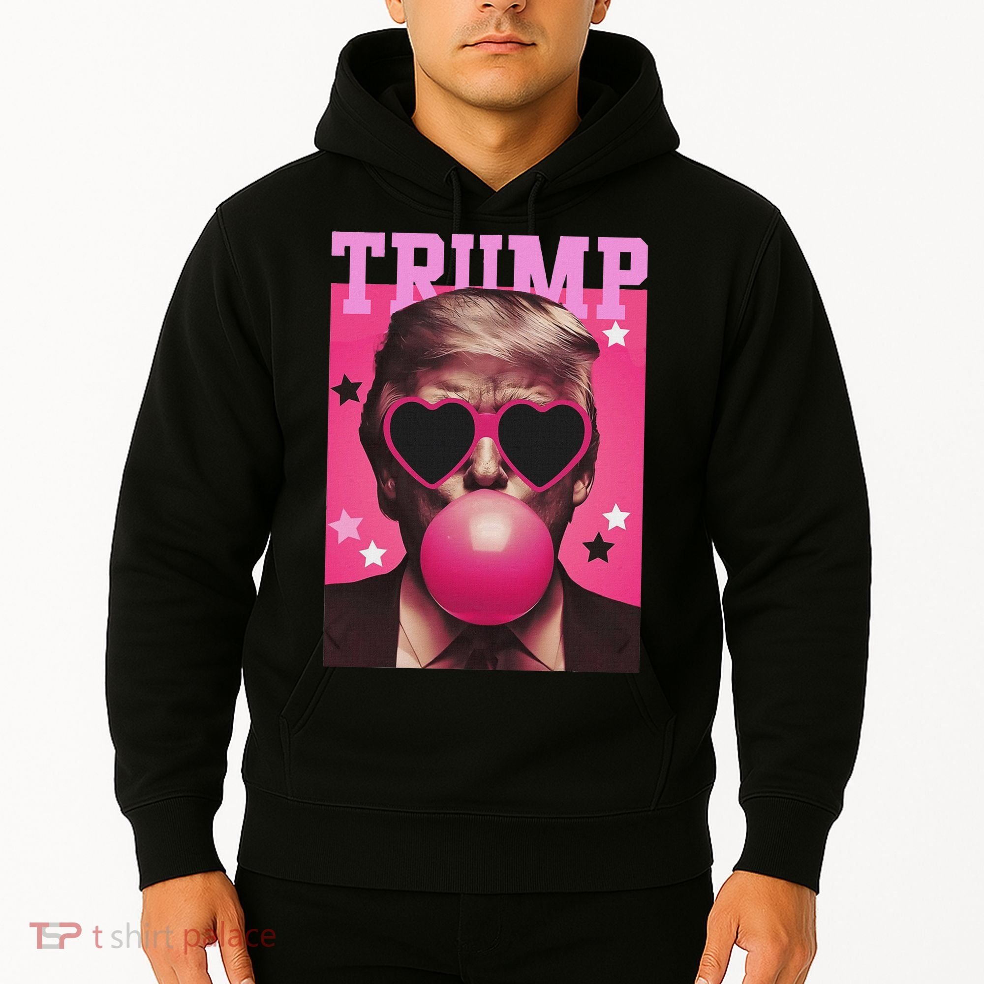 Funny Trump B.U.B.B.L.E Gum Sunglass Heart Hoodie