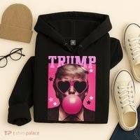 Funny Trump B.U.B.B.L.E Gum Sunglass Heart Hoodie thumb 4