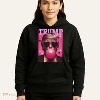 Funny Trump B.U.B.B.L.E Gum Sunglass Heart Hoodie thumb 5