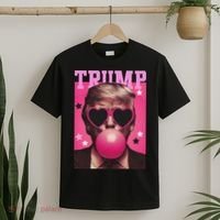 Funny Trump B.U.B.B.L.E Gum Sunglass Heart T-Shirt thumb 2