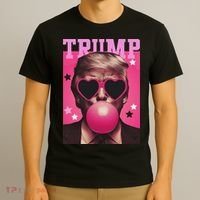Funny Trump B.U.B.B.L.E Gum Sunglass Heart T-Shirt thumb 3
