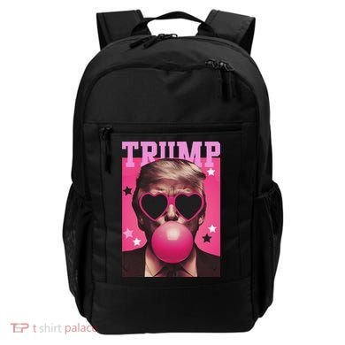 Funny Trump B.U.B.B.L.E Gum Sunglass Heart Backpack