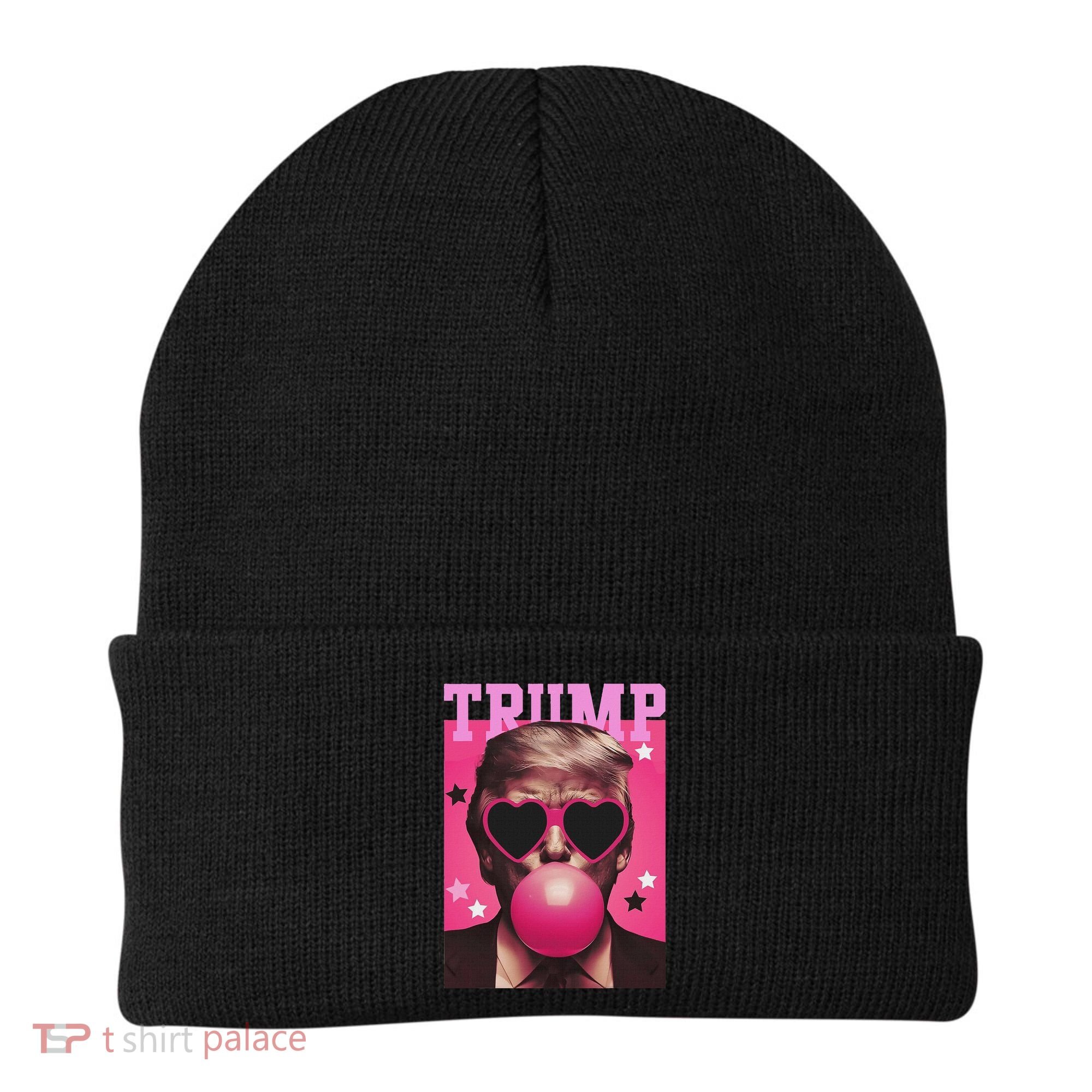 Funny Trump B.U.B.B.L.E Gum Sunglass Heart Beanie