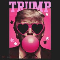 Funny Trump B.U.B.B.L.E Gum Sunglass Heart Beanie thumb 2
