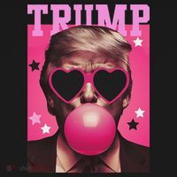 Funny Trump B.U.B.B.L.E Gum Sunglass Heart Mousepad thumb 1