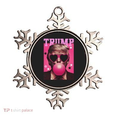 Funny Trump B.U.B.B.L.E Gum Sunglass Heart Ornament