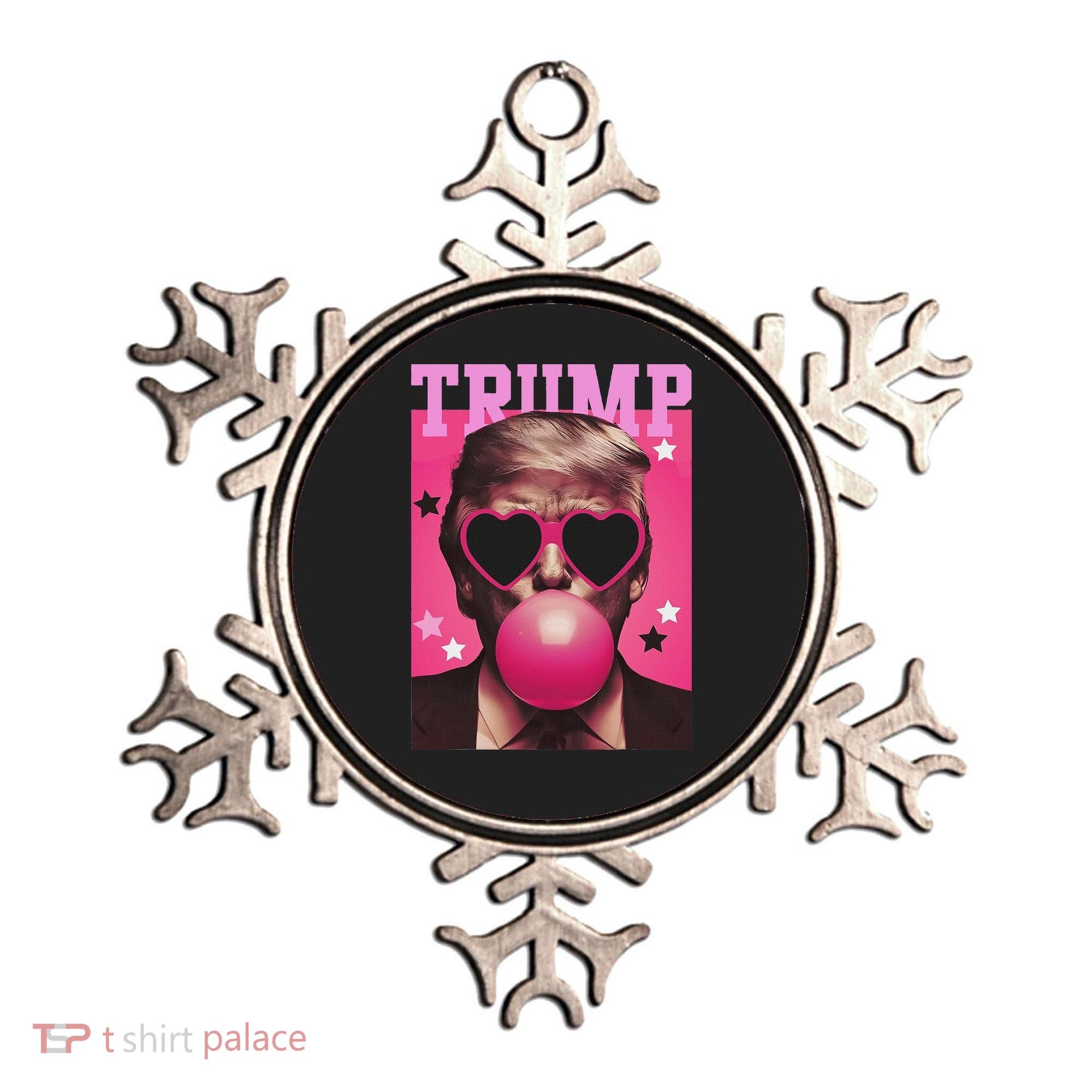 Funny Trump B.U.B.B.L.E Gum Sunglass Heart Ornament