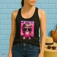 Funny Trump B.U.B.B.L.E Gum Sunglass Heart Women's Tank Top thumb 2