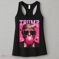 Funny Trump B.U.B.B.L.E Gum Sunglass Heart Women's Tank Top thumb 3