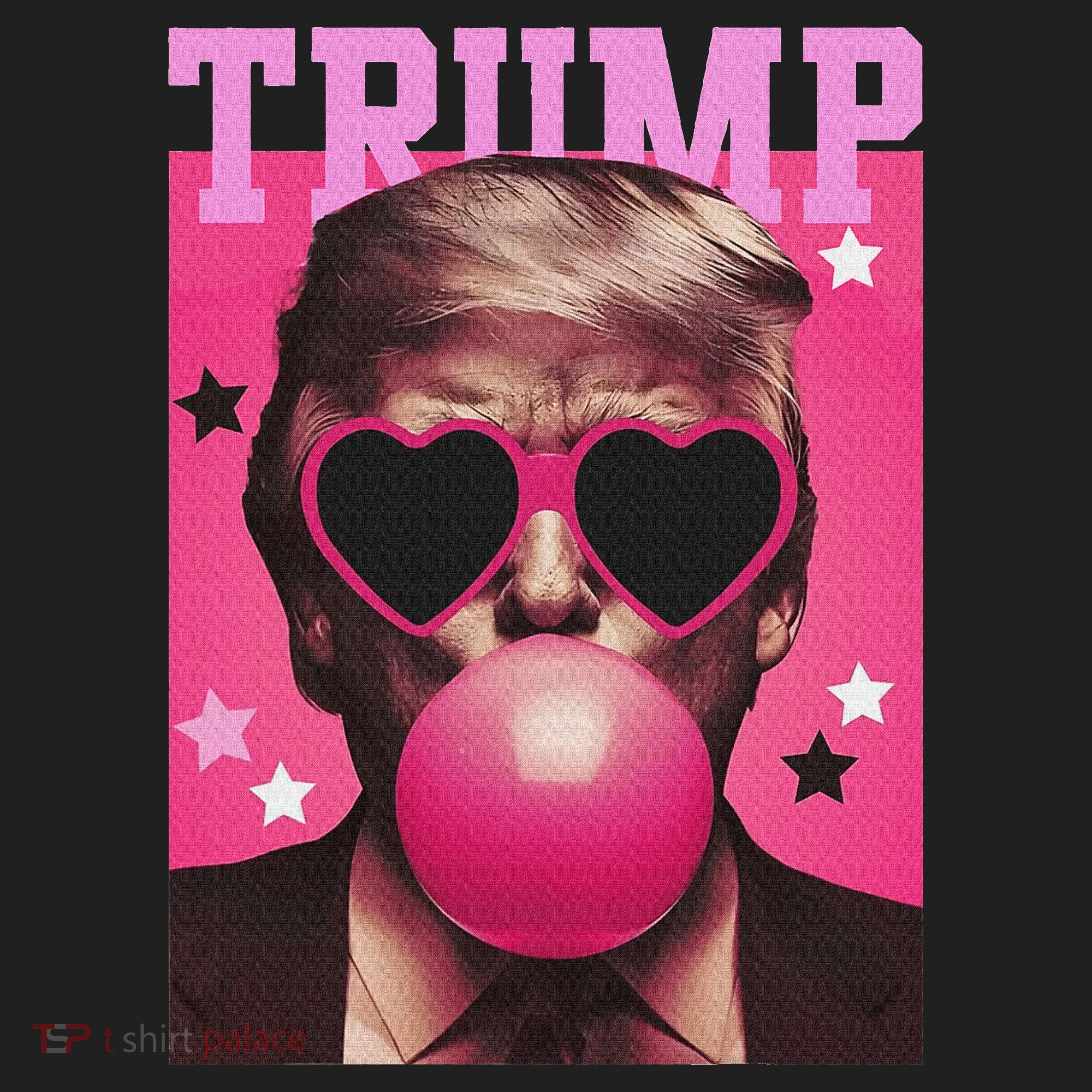 Funny Trump B.U.B.B.L.E Gum Sunglass Heart Hat