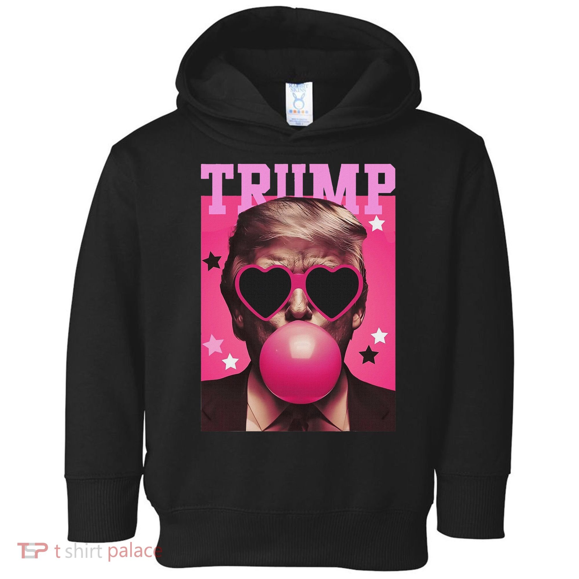 Funny Trump B.U.B.B.L.E Gum Sunglass Heart Toddler Hoodie