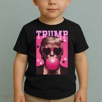 Funny Trump B.U.B.B.L.E Gum Sunglass Heart Toddler T-Shirt thumb 2