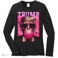 Funny Trump B.U.B.B.L.E Gum Sunglass Heart Women's Long Sleeve Shirt thumb 0
