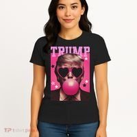 Funny Trump B.U.B.B.L.E Gum Sunglass Heart Women's T-Shirt thumb 4