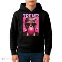 Funny Trump B.U.B.B.L.E Gum Sunglass Heart Kids Hoodie thumb 4