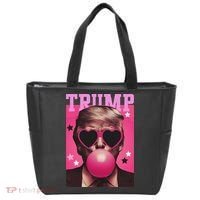 Funny Trump B.U.B.B.L.E Gum Sunglass Heart Tote Bag thumb 0