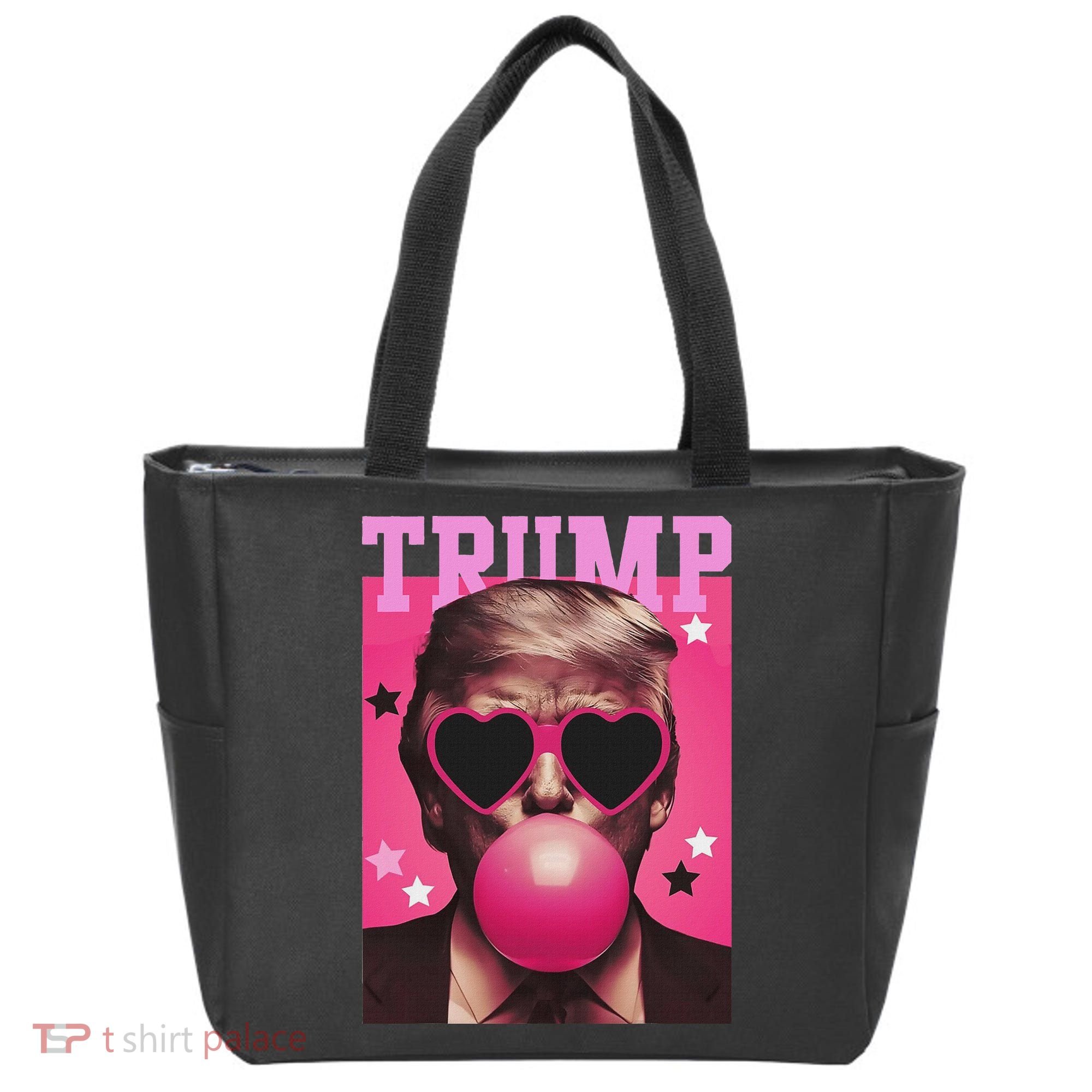 Funny Trump B.U.B.B.L.E Gum Sunglass Heart Tote Bag