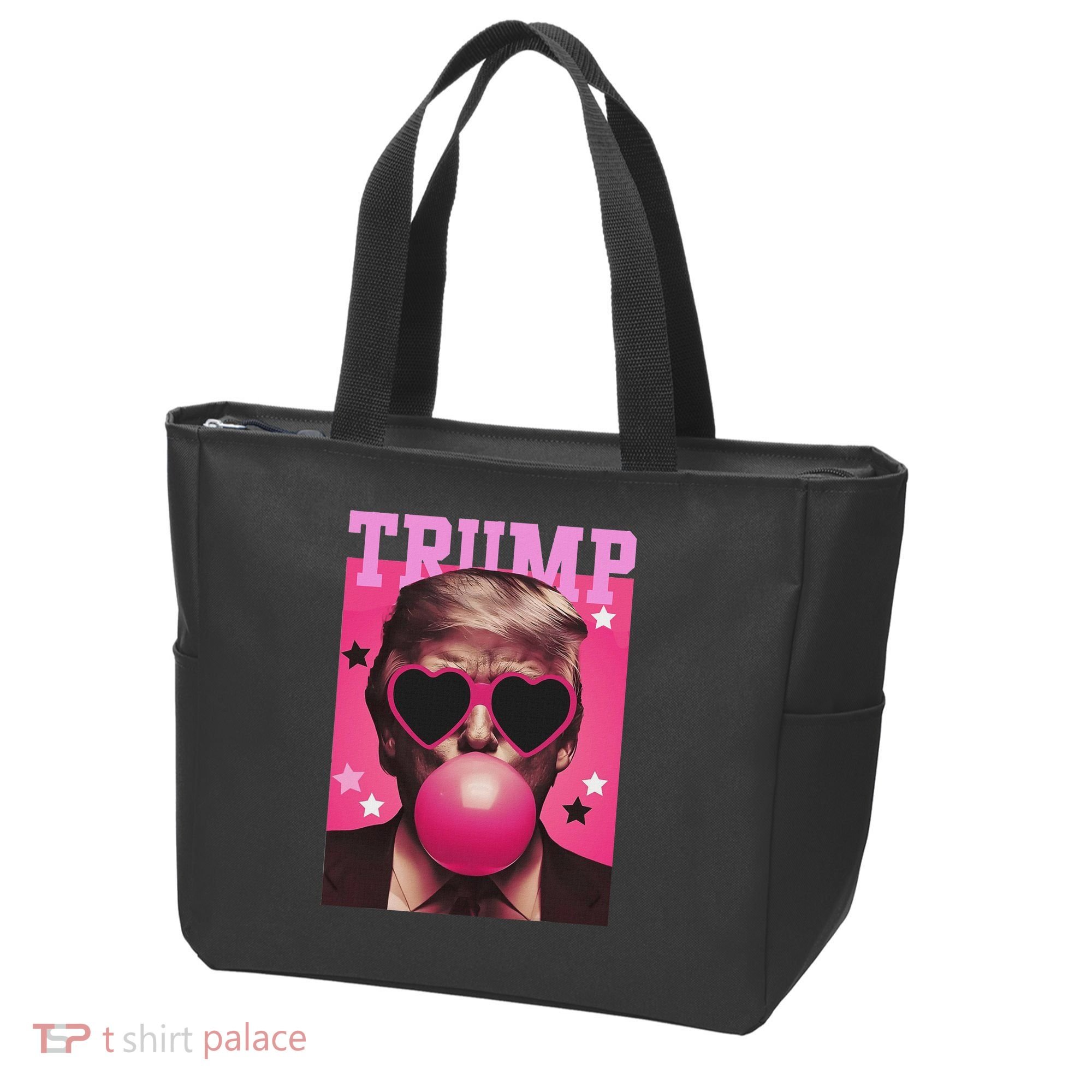 Funny Trump B.U.B.B.L.E Gum Sunglass Heart Tote Bag