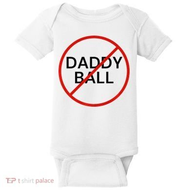 Funny Travel Baseball  No Daddy Ball Baby Bodysuit