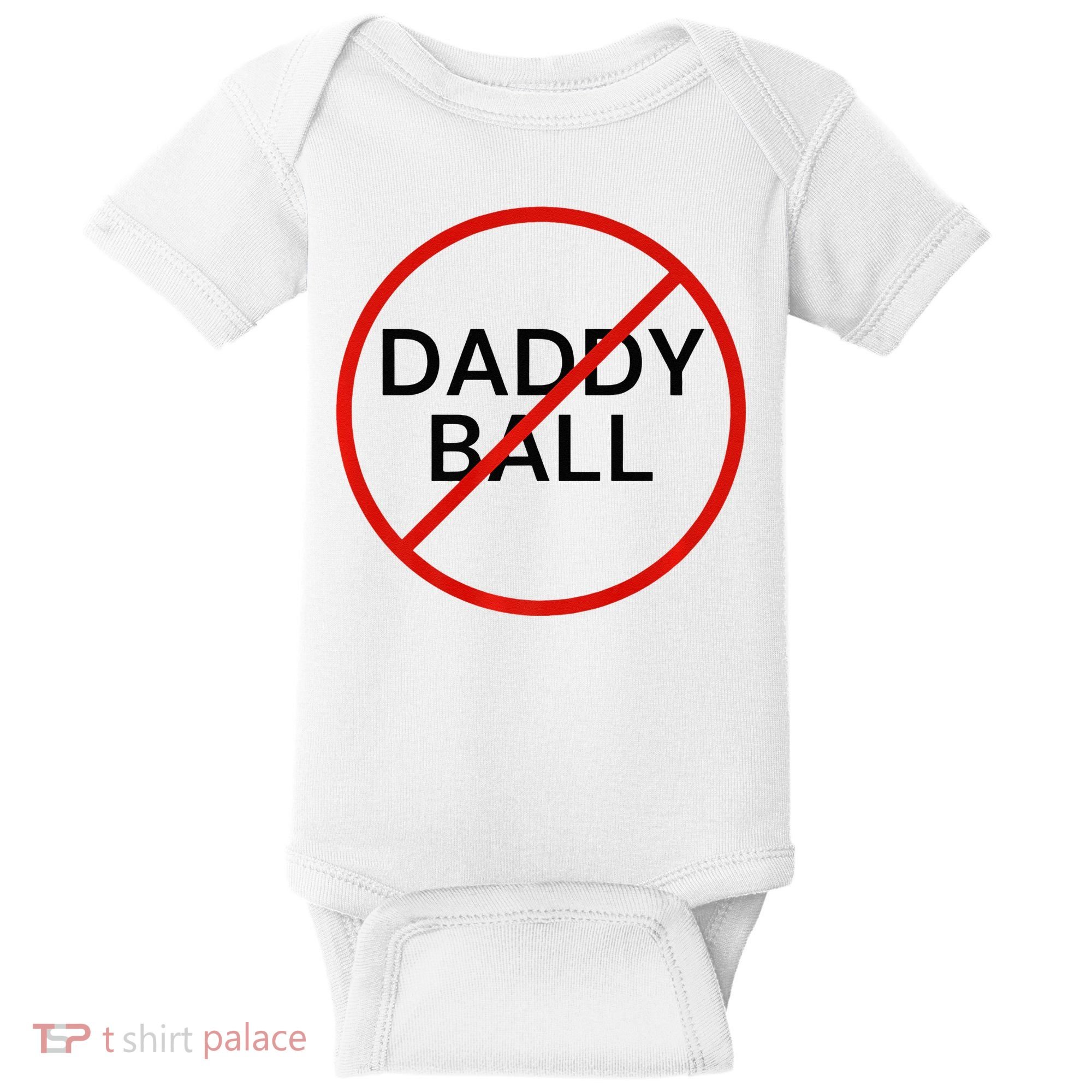 Funny Travel Baseball  No Daddy Ball Baby Bodysuit