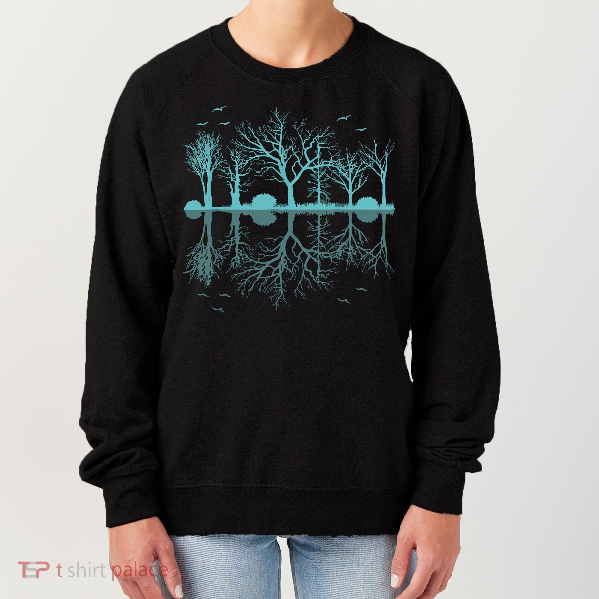 Forest Trees Birds Nature Lovers Wildlife Camping Women's Sweatshirt