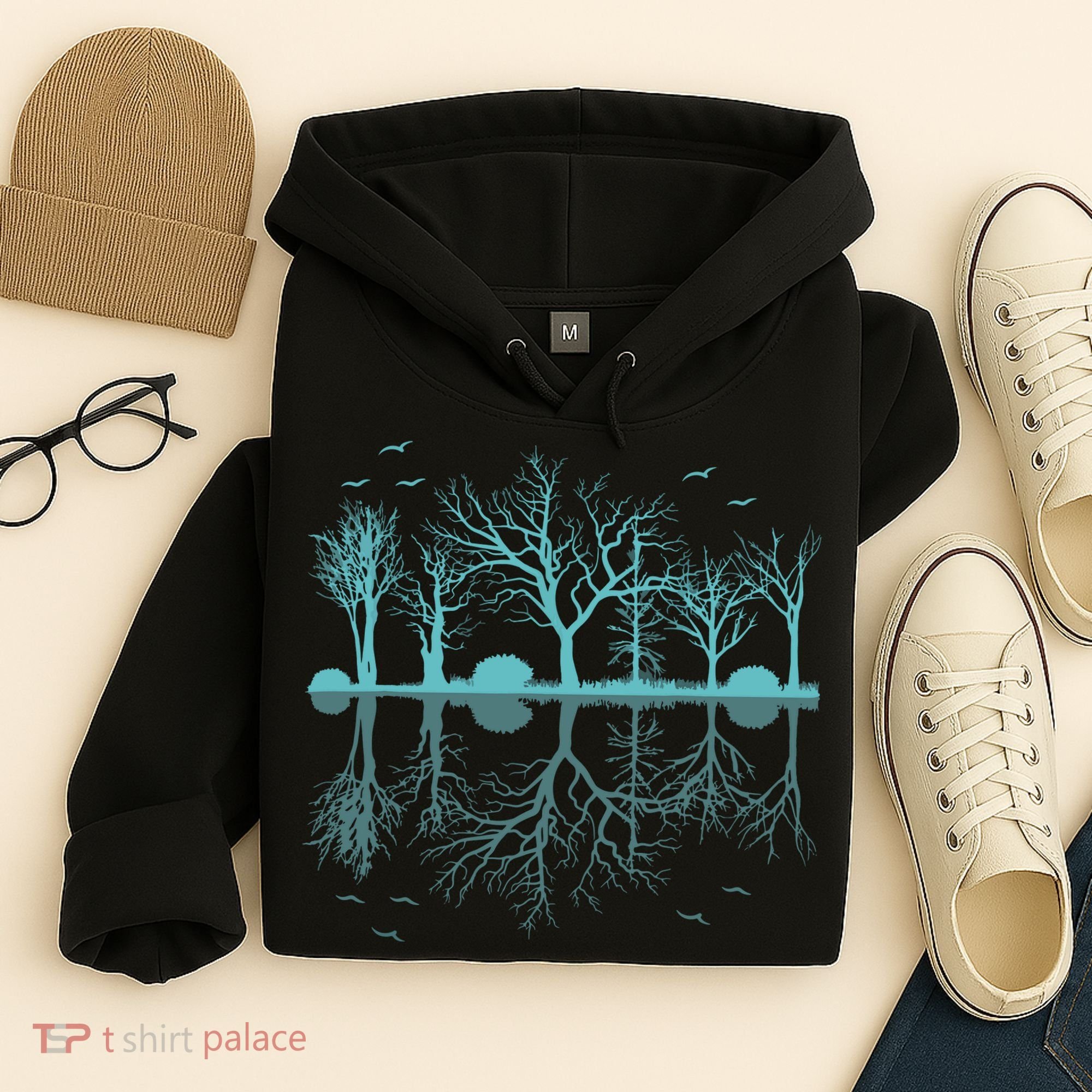 Forest Trees Birds Nature Lovers Wildlife Camping Hoodie