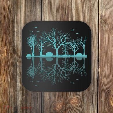 Forest Trees Birds Nature Lovers Wildlife Camping Coaster