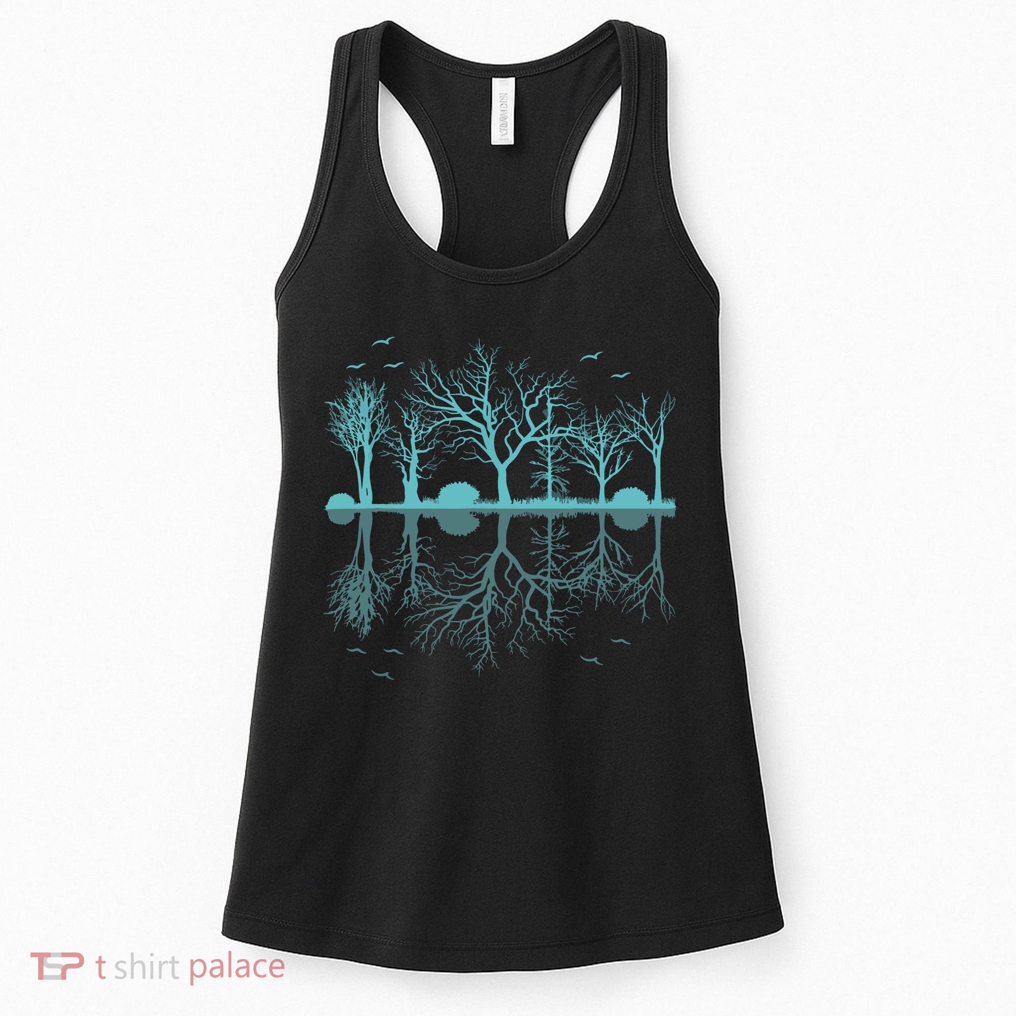 Forest Trees Birds Nature Lovers Wildlife Camping Women's Tank Top