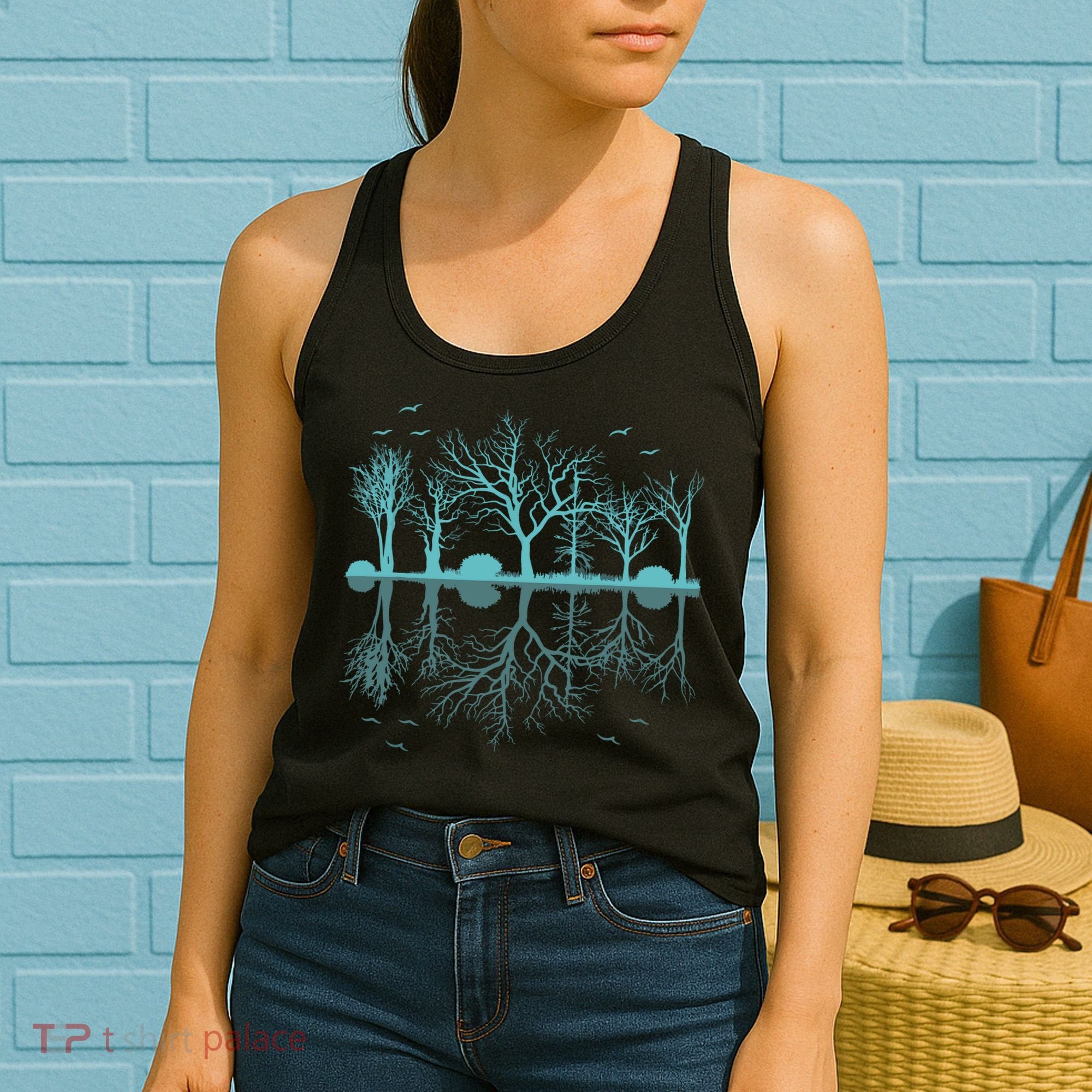Forest Trees Birds Nature Lovers Wildlife Camping Women's Tank Top