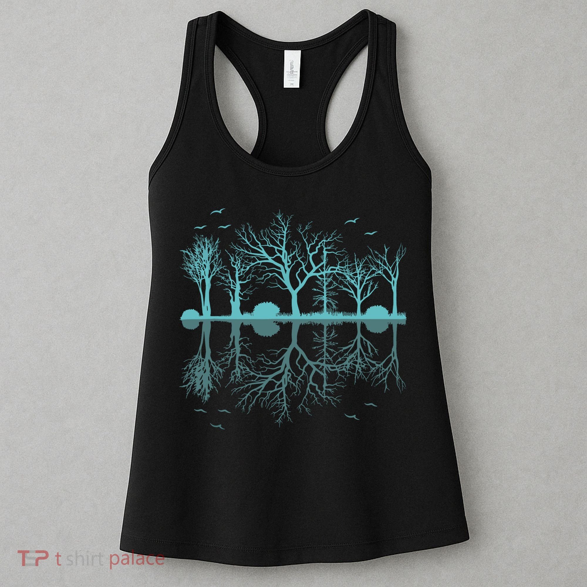 Forest Trees Birds Nature Lovers Wildlife Camping Women's Tank Top