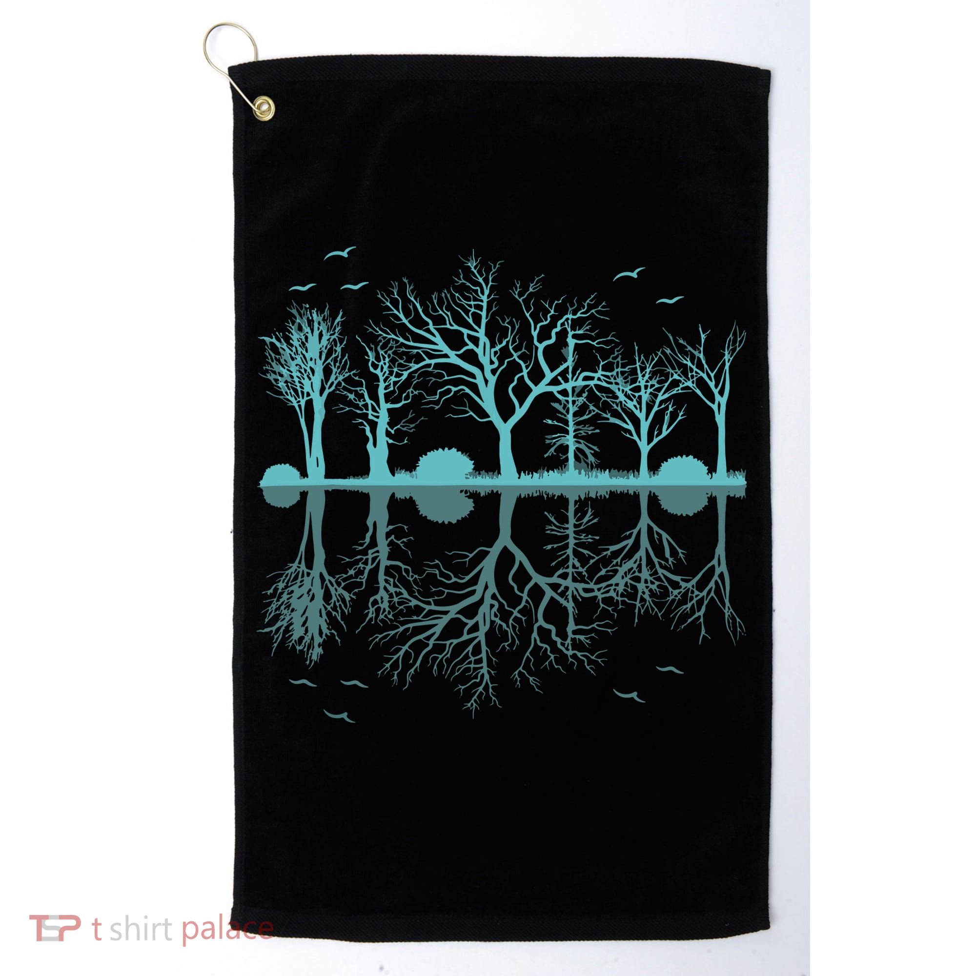 Forest Trees Birds Nature Lovers Wildlife Camping Golf Towel