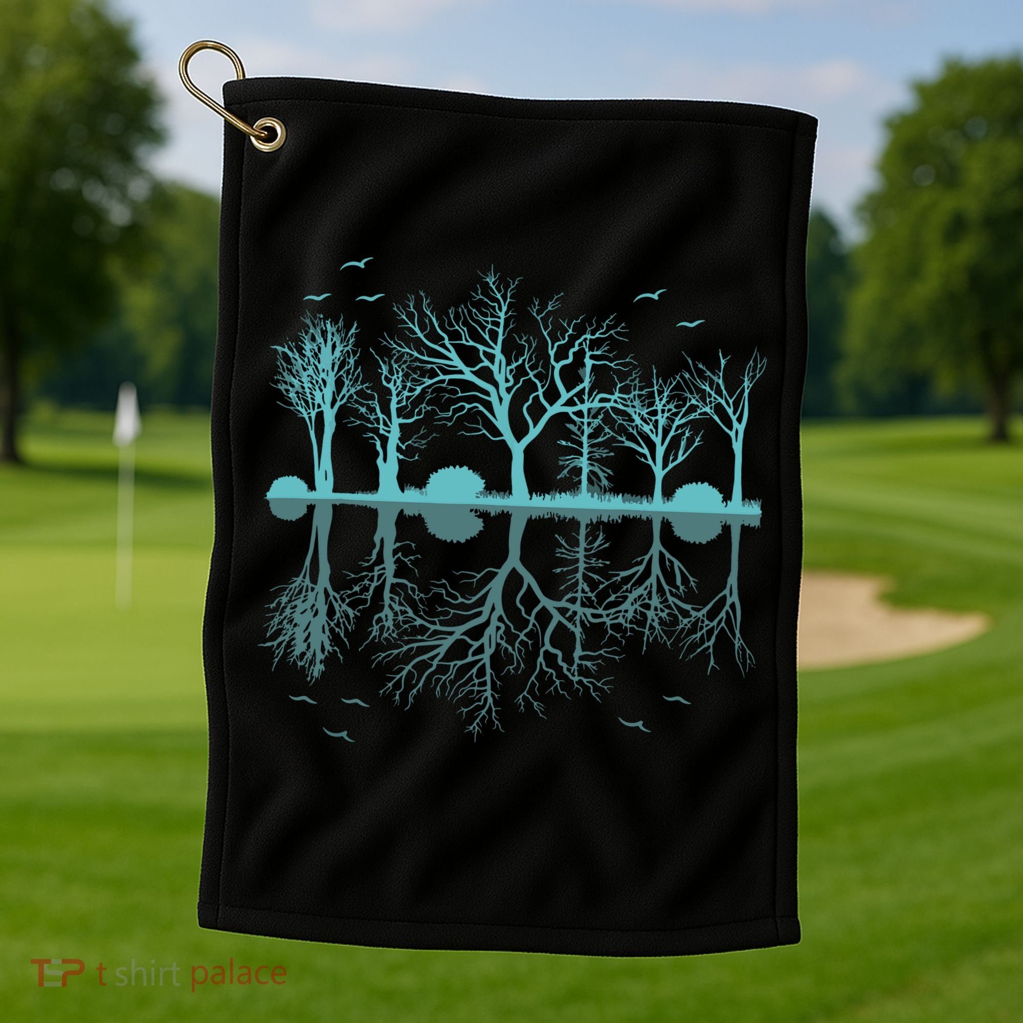 Forest Trees Birds Nature Lovers Wildlife Camping Golf Towel