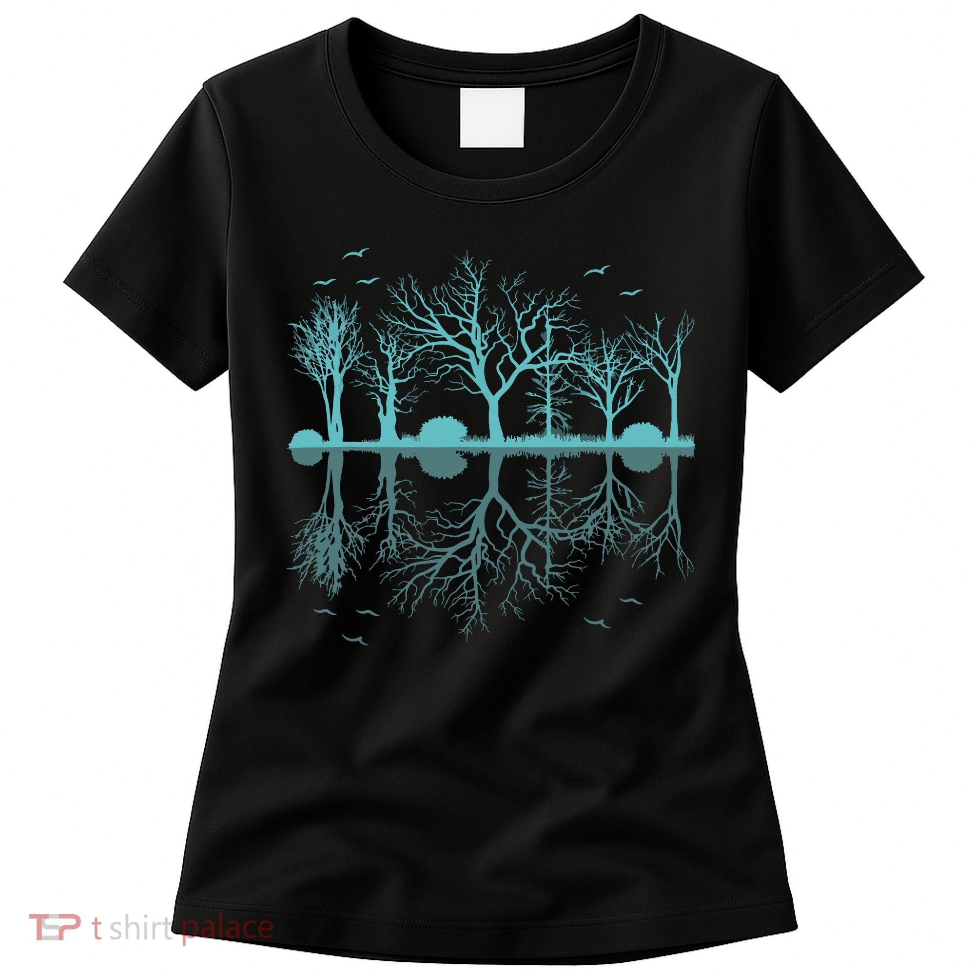 Forest Trees Birds Nature Lovers Wildlife Camping Women's T-Shirt
