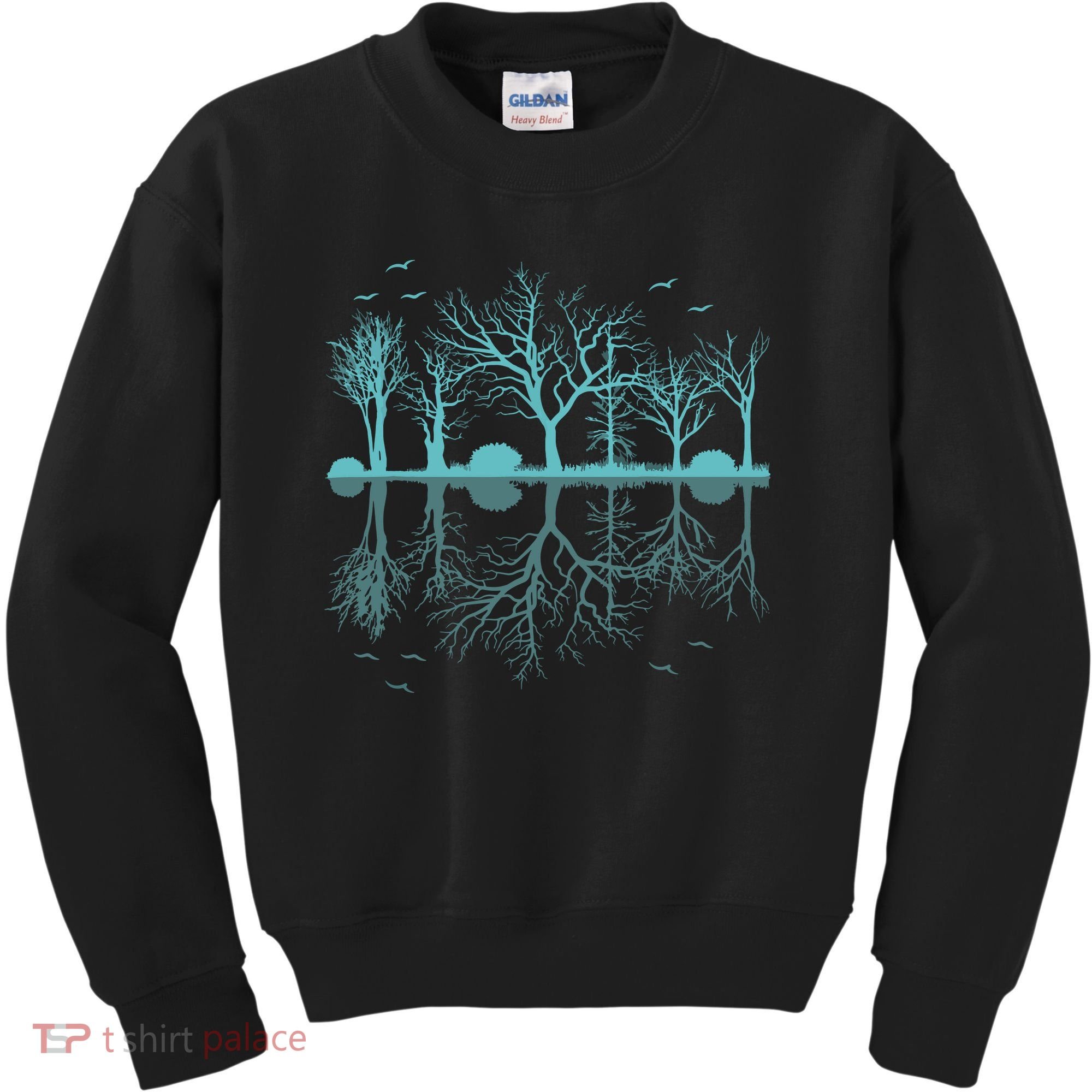 Forest Trees Birds Nature Lovers Wildlife Camping Kids Sweatshirt