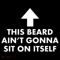 Funny This Beard Ain't Gonna Sit On Itself Gift Coaster thumb 2