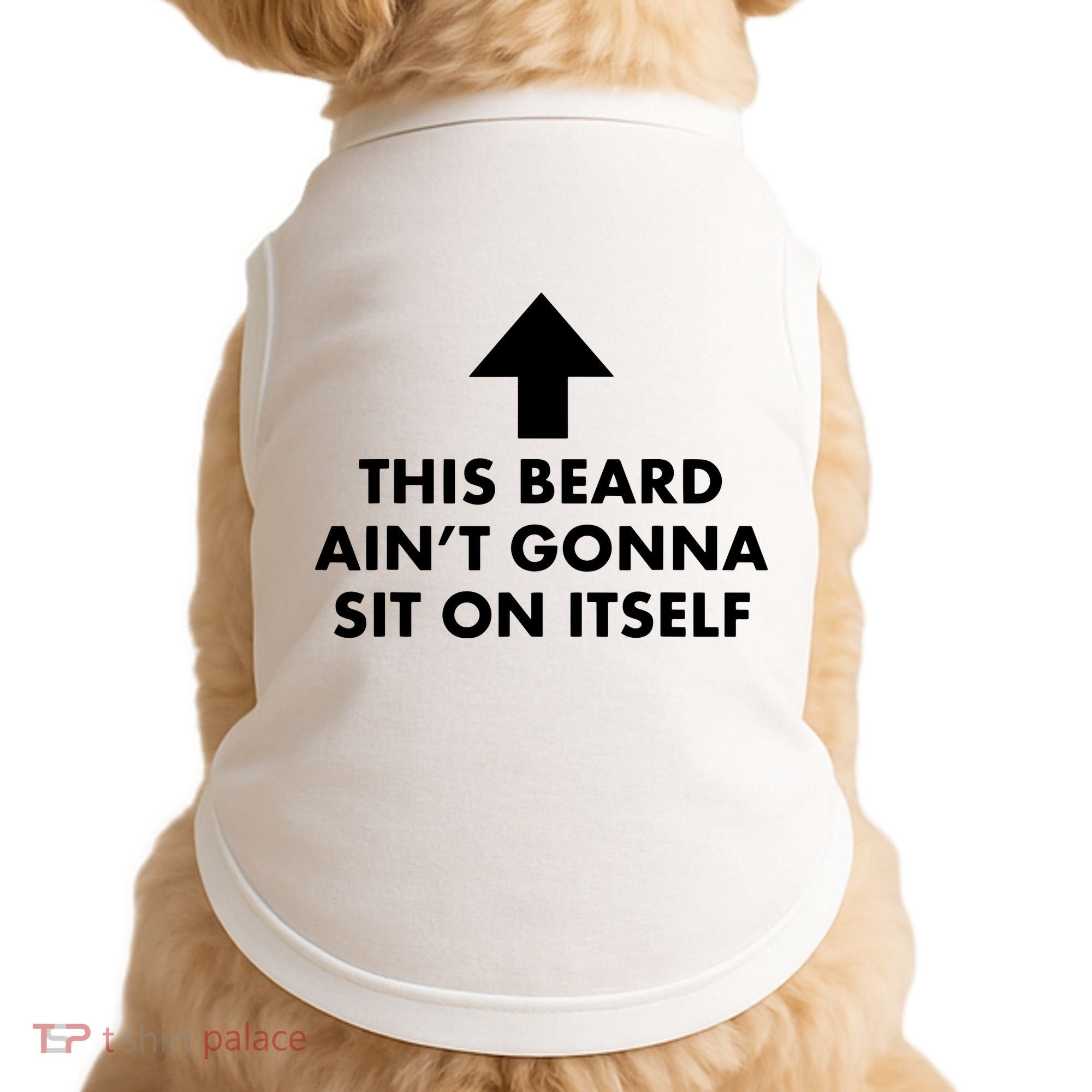 Funny This Beard Ain't Gonna Sit On Itself Gift Doggie Tank