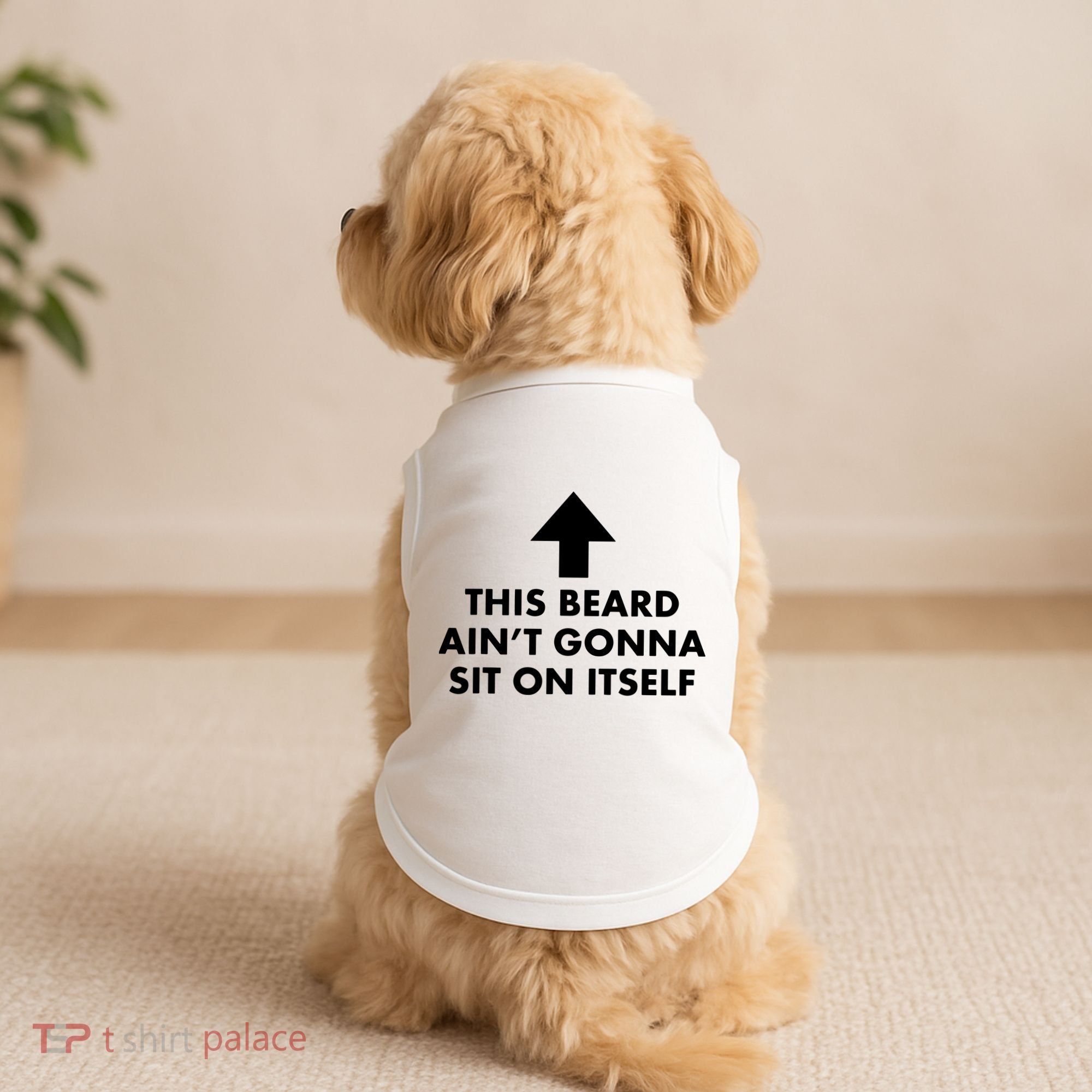 Funny This Beard Ain't Gonna Sit On Itself Gift Doggie Tank