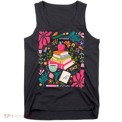 Floral Teacher Back To School Fall Tank Top