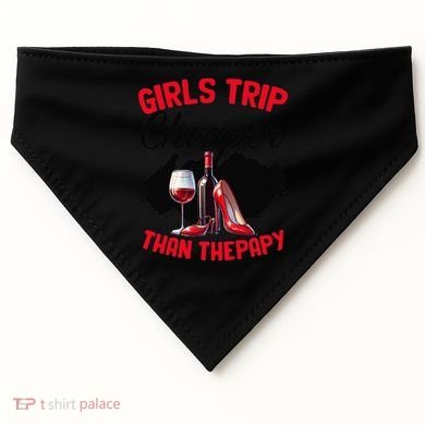 Funny Trip Bachelorette Wine Party Weekend Squad USA-Made Doggie Bandana